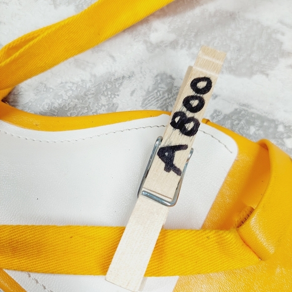 New WHO WHAT WEAR Brooke Radiant Yellow Ankle Tie Sandal  A800 - Picture 8 of 8